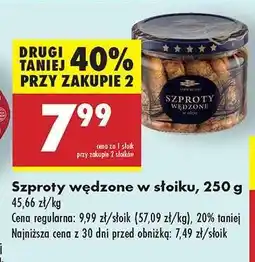 Biedronka Szproty wędzone w słoiku, 250 g oferta