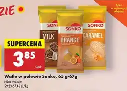 Biedronka Wafle w polewie Sonko, 65 g-67g oferta