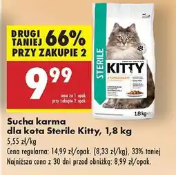 Biedronka Sucha karma dla kota Sterile Kitty 1,8 kg oferta