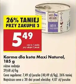 Biedronka Karma dla kota Maxi Natural , 185 g oferta