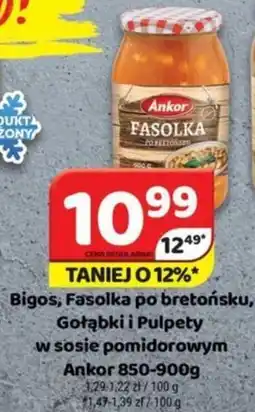 Delfin Bigos, Fasolka po bretońsku, Gołąbki i Pulpety w sosie pomidorowym Ankor oferta