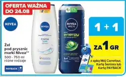 Carrefour Market Zel pod prysznic marki Nivea oferta