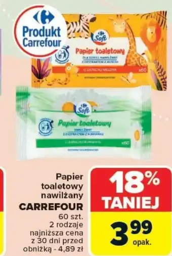 Carrefour Market Papier toaletowy nawilżany Carrefour oferta