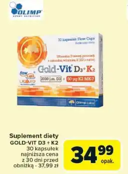 Carrefour Market Suplement diety Gold-Vit D3 + K2 oferta