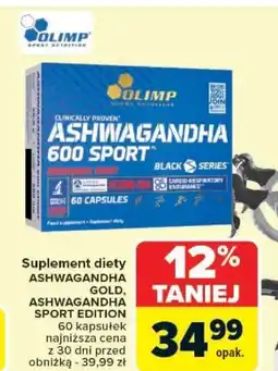Carrefour Market Suplement diety Ashwagandha Gold, Ashwagandha Sport Edition oferta