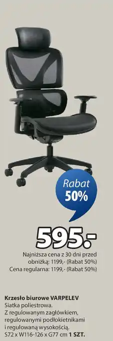 JYSK Krzesło biurowe VARPELEV oferta