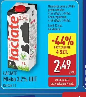 ALDI Mleko Laciate 3,2% UHT oferta