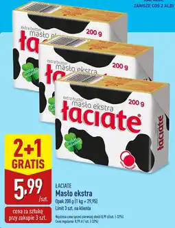 ALDI Masło ekstra Łaciate 2+1 GRATIS oferta