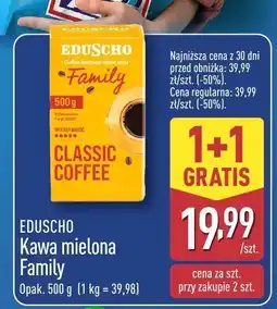 ALDI Kawa mielona Family 1+1 GRATIS Eduscho oferta