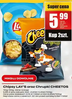 Supeco Chipsy Lay's oraz chrupki Cheetos Lay's, Cheetos oferta