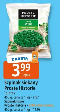 E.Leclerc Szpinak siekany Proste Historie Iglotex oferta