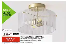 Leroy Merlin Oprawa sufitowa Inspire oferta