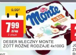 Bingo Deser mleczny monte zott oferta