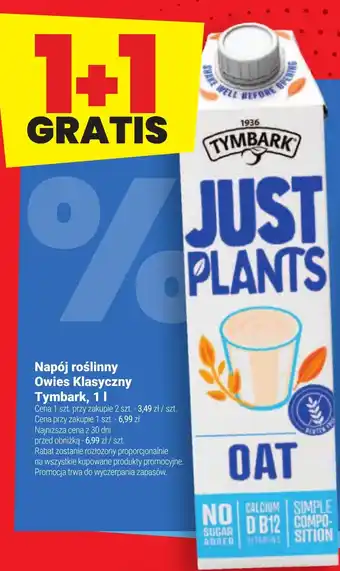 Twój Market Napój roślinny Owies Klasyczny Tymbark oferta