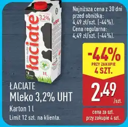 ALDI ŁACIATE Mleko 3,2% UHT oferta