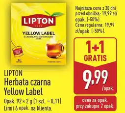 ALDI LIPTON Herbata czarna Yellow Label oferta