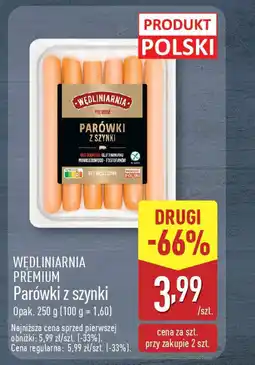 ALDI Wędliniarnia premium parówki z szynki oferta