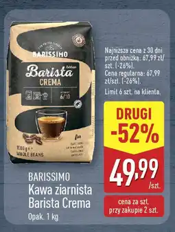 ALDI Barissimo kawa ziarnista barista crema oferta