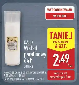 ALDI Calix wkład parafinowy 64 h oferta