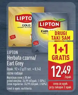 ALDI Lipton herbata czarna/ earl grey oferta