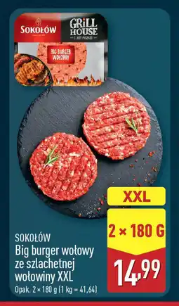 ALDI Sokołów big burger wołowy ze szlachetnej oferta