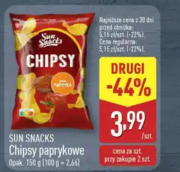 ALDI Sun snacks chipsy paprykowe oferta