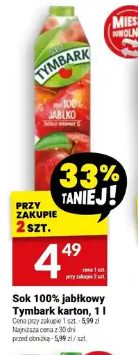 Twój Market Sok 100% jabłkowy Tymbark oferta