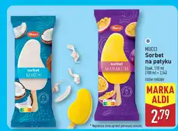 ALDI Mucci sorbet na patyku oferta
