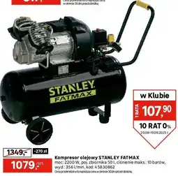 Leroy Merlin Kompresor olejowy STANLEY FATMAX oferta