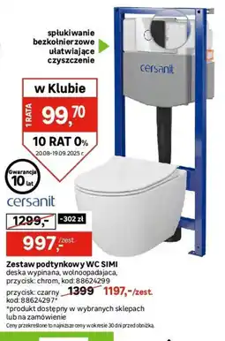 Leroy Merlin Zestaw podtynkowy WC Simi Cersanit oferta