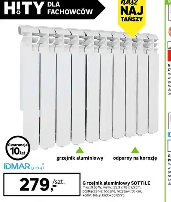 Leroy Merlin Grzejnik aluminiowy Sottile oferta