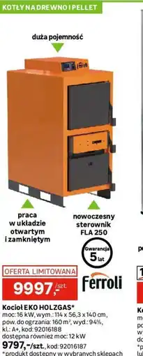 Leroy Merlin Kocioł EKO HOLZGAS oferta