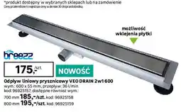 Leroy Merlin Odpływ liniowy prysznicowy VEO DRAIN 2w1 600 oferta