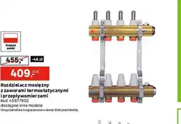 Leroy Merlin Rozdzielacz mosiężny z zaworami termostatycznymi i przepływomierzami oferta