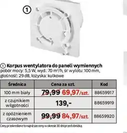 Leroy Merlin Korpus wentylatora do paneli wymiennych oferta