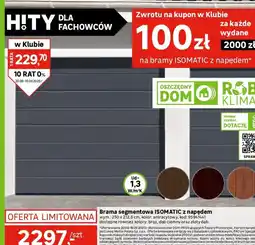 Leroy Merlin Brama segmentowa ISOMATIC z napędem oferta