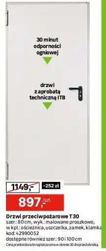 Leroy Merlin Drzwi przeciwpożarowe T30 oferta
