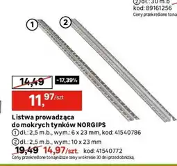 Leroy Merlin Listwa prowadząca do mokrych tynków Norgips oferta