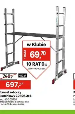 Leroy Merlin Pomost roboczy aluminiowy CORDA 2x6 oferta