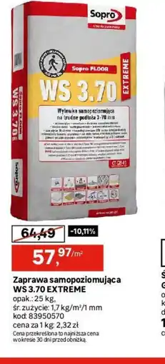 Leroy Merlin Zaprawa samopoziomująca WS 3.70 EXTREME oferta