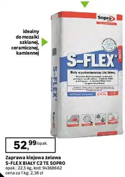 Leroy Merlin Zaprawa klejowa żelowa S-FLEX BIALY C2 TE SOPRO oferta
