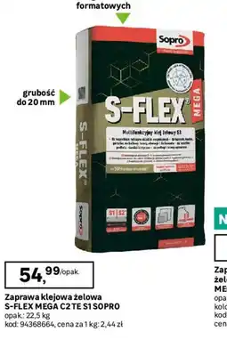 Leroy Merlin Zaprawa klejowa żelowa S-FLEX MEGA C2 TE S1 SOPRO oferta