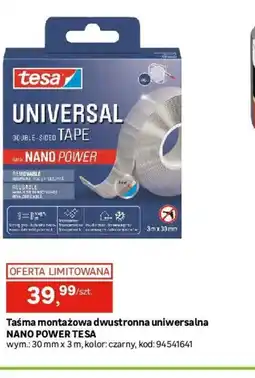 Leroy Merlin Taśma montażowa dwustronna uniwersalna Nano Power Tesa oferta
