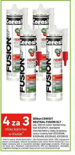 Leroy Merlin Silikon CERESIT NEUTRAL FUSION XLT oferta