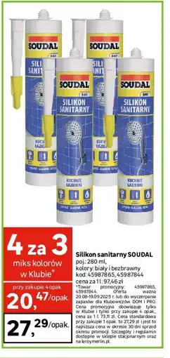 Leroy Merlin Silikon sanitarny SOUDAL oferta