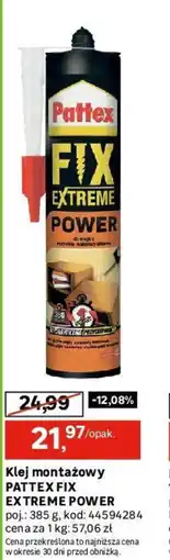 Leroy Merlin Klej montażowy Pattex Fix Extreme Power oferta