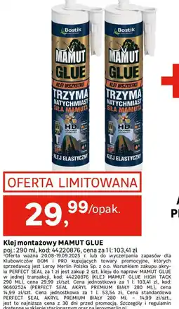 Leroy Merlin Klej montażowy MAMUT GLUE oferta