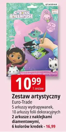 E.Leclerc Arkusze z naklejkami diamentowymi + kredki koci domek gabi Starpak oferta