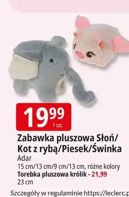 E.Leclerc Torebka pluszowa królik 23 cm Adar oferta