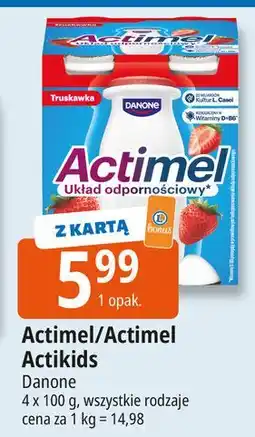 E.Leclerc Jogurt kids truskawka i banan Danone Actimel oferta